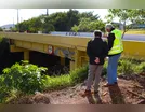Prefeitura e DER vistoriam viaduto da Guaratinga que foi interditado