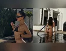 Sabrina Sato empina o bumbum na piscina e arranca elogios na internet