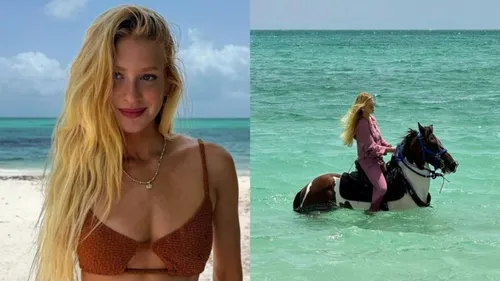 A loira esbanjou beleza