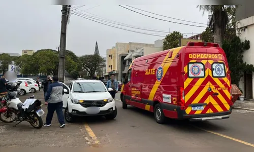 Motociclista fica ferido após acidente nas imediações da UPA em Apucarana