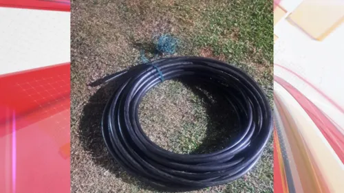 Aproximadamente 35 metros de fio foram furtados.