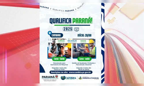 Cambira abre inscrições para novos cursos gratuitos; saiba mais