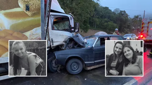 As vítimas são: Gabriela de Souza, de 36 anos, Marizete de Souza, de 60 anos, e Sofia Carvalho, de 6 anos. Elas estavam em um veículo com outras três pessoas que ficaram presas às ferragens.