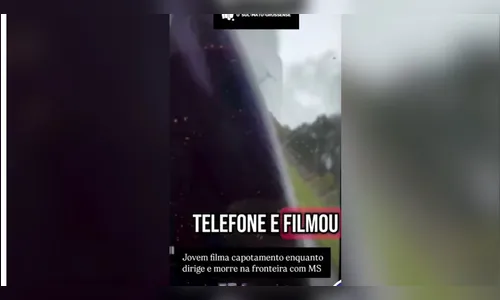 Carro capota e jovem de 19 anos morre ao filmar enquanto dirigia; veja