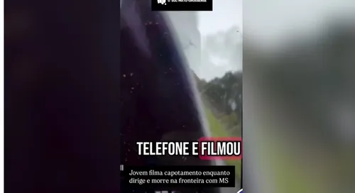 Capotamento ocorreu enquanto jovem filmava