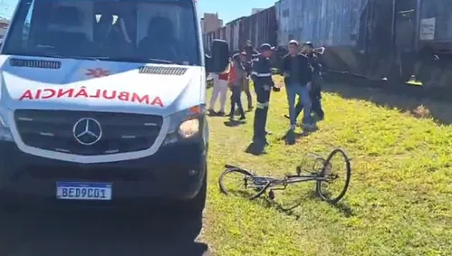 Ciclista ficou ferido após acidente em Arapongas