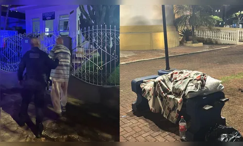 Morador de rua passando frio é acolhido em ação da GCM em Apucarana