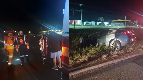 De acordo com os bombeiros, quando as equipes de resgate chegaram ao local, encontraram o condutor consciente e orientado. Ele recusou atendimento médico.