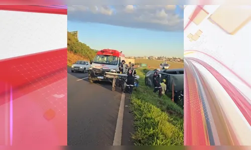 Mulher capota carro e fica presa às ferragens na região de Maringá