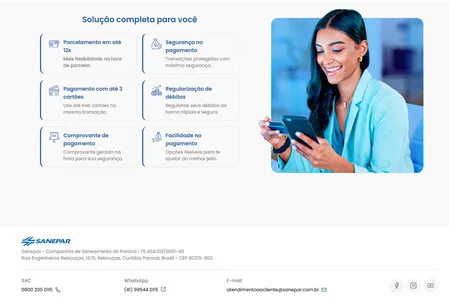 É mais uma modalidade oferecida pela Sanepar para os seus clientes