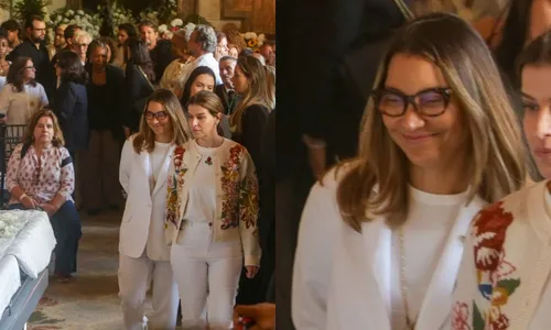 Janja esteve entre os presentes que foram até o local prestar suas últimas homenagens