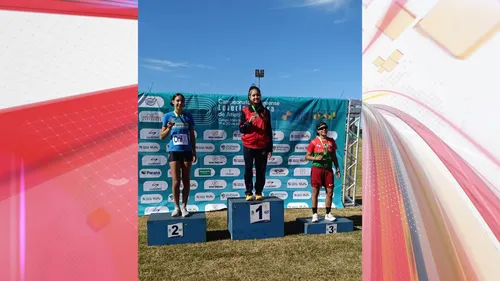 Madelaine foi campeã no salto em altura, vice na prova de 100m com barreiras e ganhou bronze no salto em distância