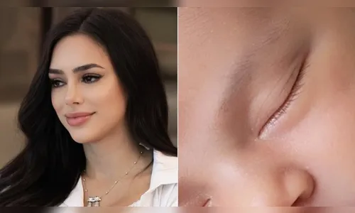 Mel apareceu dormindo tranquilamente com um look branco