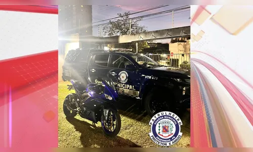 Motocicleta furtada é recuperada pela GM no centro de Arapongas