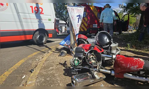 Motociclista fica gravemente ferido após acidente em Apucarana