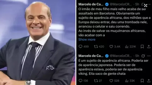 O apresentador apagou o post depois da repercussão.