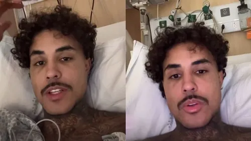 O artista revelou que sofreu um acidente de moto nesta terça-feira (29)