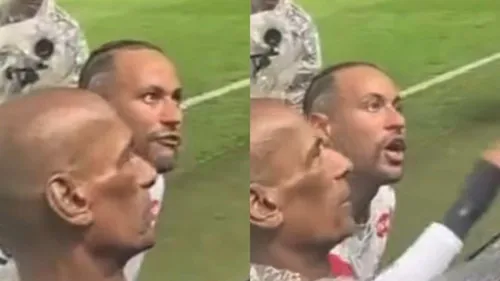 O camisa 10 ficou batendo boca com o rapaz