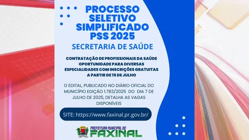 O edital também conta com cadastros reservas