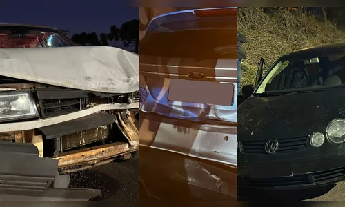 Engavetamento envolve três veículos na Avenida Brasil em Apucarana