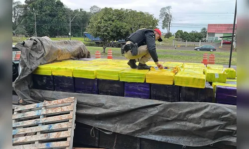 Fuga em estrada de terra termina com 3,3 t de droga apreendidas no PR