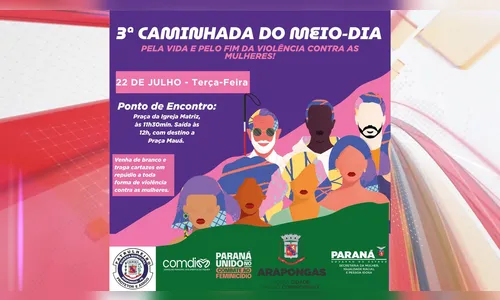Arapongas participa da 3ª Caminhada do Meio-Dia nesta terça (22)