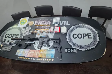 Operação apreendeu armas, dinheiro e drogas