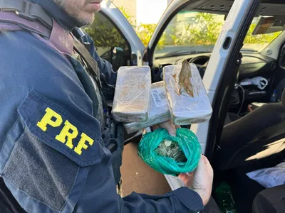 PRF apreende pasta base de cocaína e folhas de coca em Umuarama (PR)
