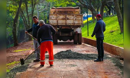 Pista de caminhada do Parque dos Pássaros passa por reforma