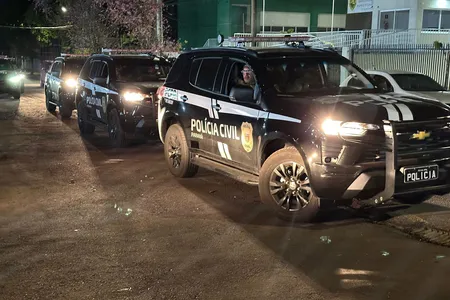 Polícia Civil do Paraná durante a operação