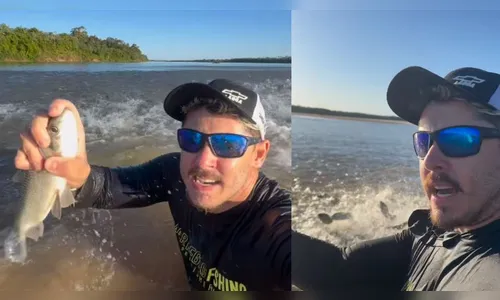 Jovem viraliza ao nadar no meio de cardume: 