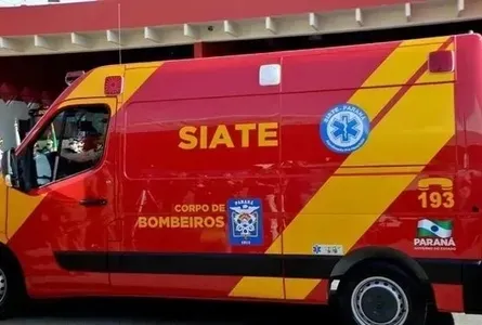 Socorristas do Siate atenderam vítima no acidente