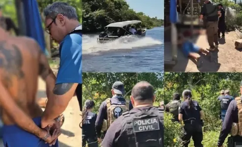 Três homens foram presos durante a operação da Polícia Civil