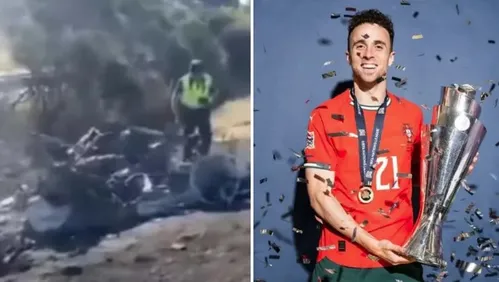 Veículo ficou destruído após acidente