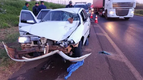 Vítima foi atropelada por um carro