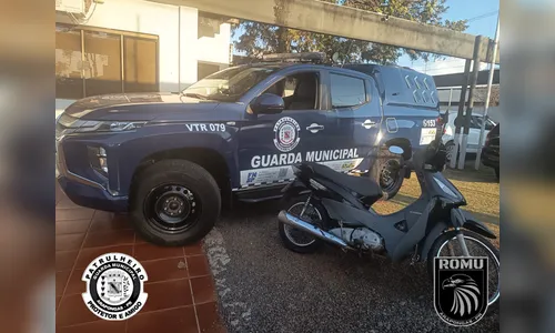 Guarda Municipal apreende jovens que fugiram com moto furtada