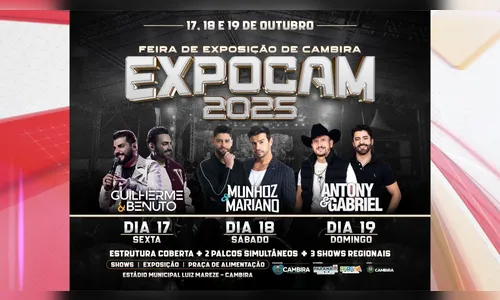 Expocam 2025 promete agitar Cambira com shows e atrações regionais