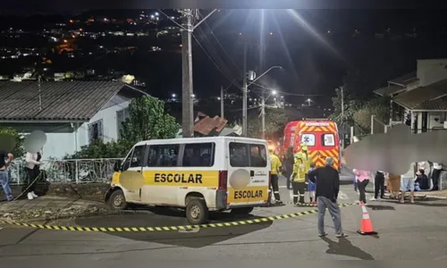 Oito crianças ficam feridas após acidente com van escolar