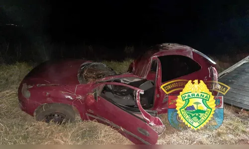 Colisão contra poste mata duas pessoas na PR-450, no Norte do Paraná