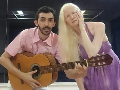 Artista e educador Joelson Lima e  a performer Andreza Aguida