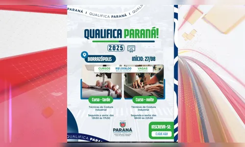 Borrazópolis terá curso gratuito de Técnicas de Costura Industrial
