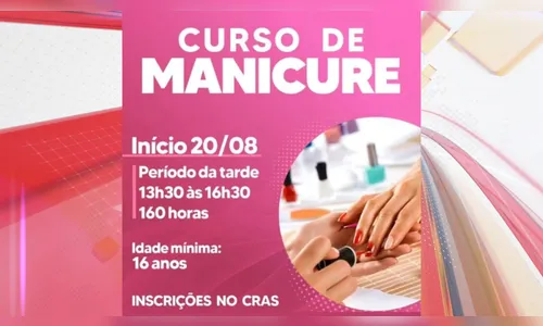 Inscrições abertas para curso de manicure em Cambira; saiba mais