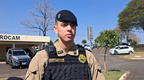 Aspirante a oficial Samir Santana da Silva concedeu entrevista coletiva nesta sexta