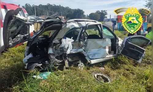 Grave acidente entre moto e carros deixa um morto e seis feridos no PR