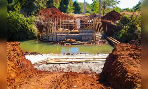 Concretagem avança na ponte do Ribeirão Pirapó em Arapongas