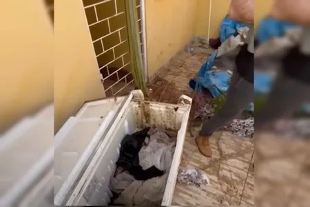 Corpo coberto com cal e em estado avançado de decomposição foi encontrado dentro de geladeira desligada