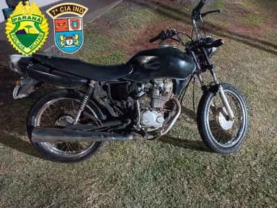 Moto foi recuperada pela Polícia Militar