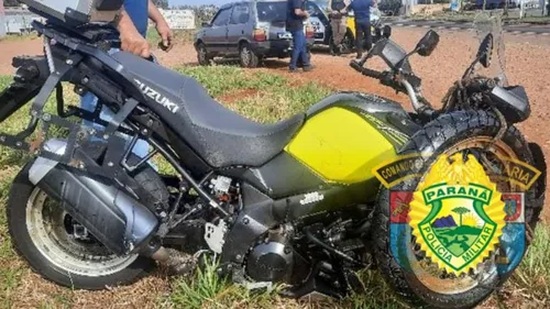 Motocicleta JTA-Suzuki VSTron 1000 envolvida no acidente