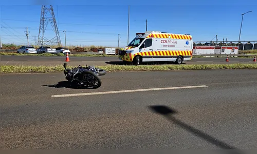 Motociclista fica ferido após queda na BR-369 em Arapongas