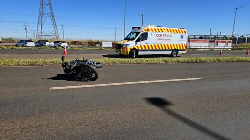 Motociclista fica ferido após queda na BR-369 em Arapongas
